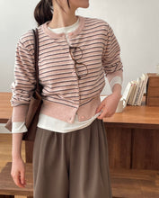 將圖片載入圖庫檢視器 小清新間條開衫
