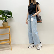 將圖片載入圖庫檢視器 涼感橡筋腰直筒牛仔褲
