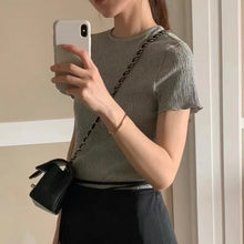 將圖片載入圖庫檢視器 波浪紋基本Tee
