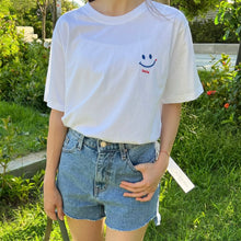 將圖片載入圖庫檢視器 刺繡小可愛Smile Tee
