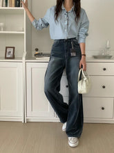 將圖片載入圖庫檢視器 超靚絲絨深藍牛仔褲
