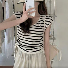 將圖片載入圖庫檢視器 V領兩側抽繩上衣
