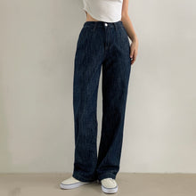 將圖片載入圖庫檢視器 橡筋褲頭直筒牛仔褲
