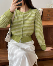 將圖片載入圖庫檢視器 小清新間條開衫
