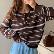 將圖片載入圖庫檢視器 氣質簡約間條上衣
