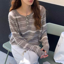 將圖片載入圖庫檢視器 氣質簡約間條上衣

