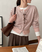 將圖片載入圖庫檢視器 小清新間條開衫
