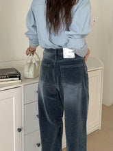 將圖片載入圖庫檢視器 超靚絲絨深藍牛仔褲
