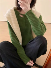 將圖片載入圖庫檢視器 扭結直紋針織上衣
