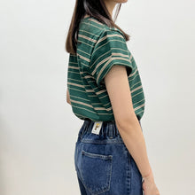 將圖片載入圖庫檢視器 文青間條鬆身Tee
