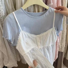 將圖片載入圖庫檢視器 波浪紋基本Tee
