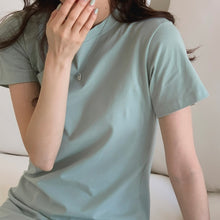 將圖片載入圖庫檢視器 純色輕薄T恤連身裙
